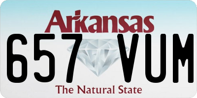 AR license plate 657VUM