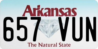 AR license plate 657VUN