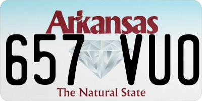 AR license plate 657VUO