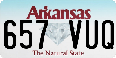 AR license plate 657VUQ