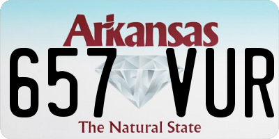 AR license plate 657VUR