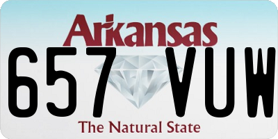 AR license plate 657VUW