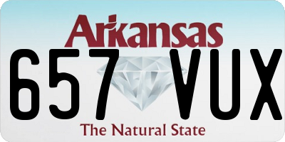 AR license plate 657VUX