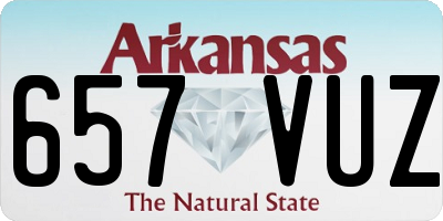 AR license plate 657VUZ