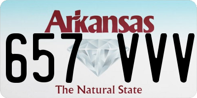 AR license plate 657VVV