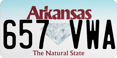 AR license plate 657VWA