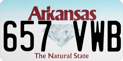 AR license plate 657VWB