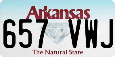 AR license plate 657VWJ