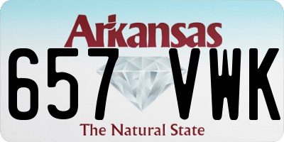 AR license plate 657VWK