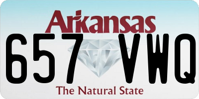 AR license plate 657VWQ