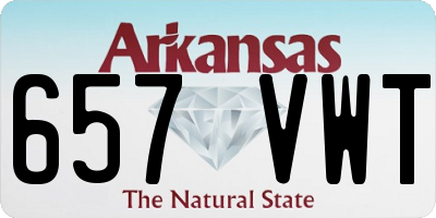 AR license plate 657VWT