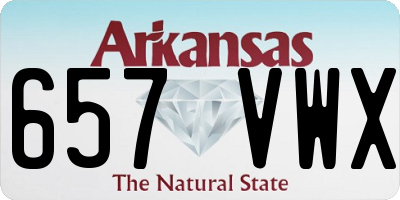 AR license plate 657VWX