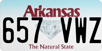 AR license plate 657VWZ