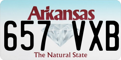 AR license plate 657VXB