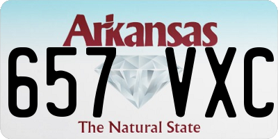 AR license plate 657VXC