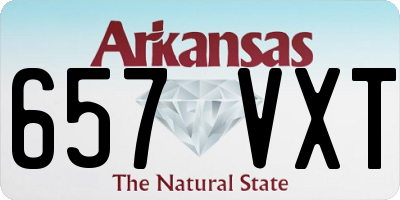 AR license plate 657VXT