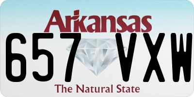 AR license plate 657VXW