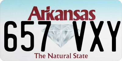 AR license plate 657VXY