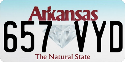AR license plate 657VYD