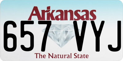 AR license plate 657VYJ