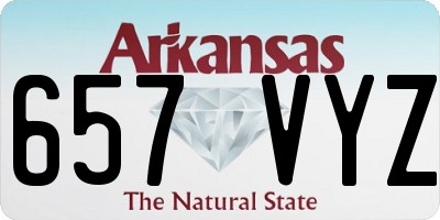 AR license plate 657VYZ
