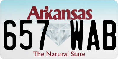 AR license plate 657WAB