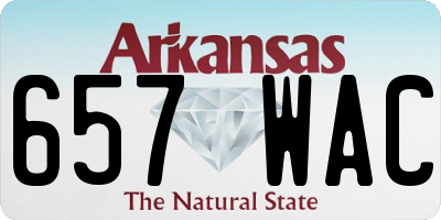 AR license plate 657WAC