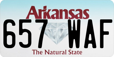 AR license plate 657WAF