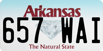 AR license plate 657WAI