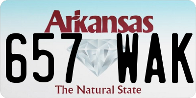 AR license plate 657WAK