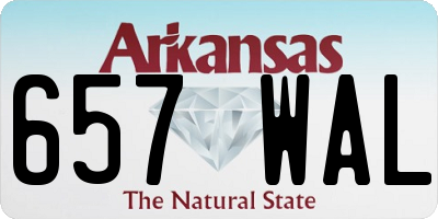 AR license plate 657WAL
