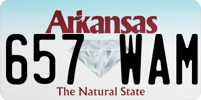 AR license plate 657WAM