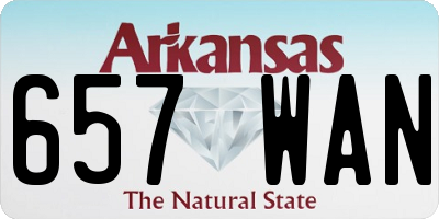 AR license plate 657WAN