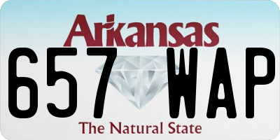 AR license plate 657WAP