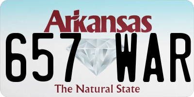 AR license plate 657WAR