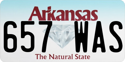 AR license plate 657WAS