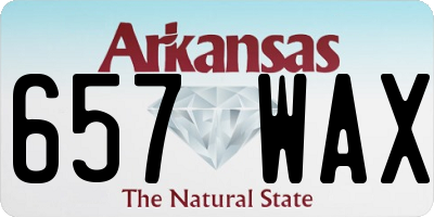 AR license plate 657WAX