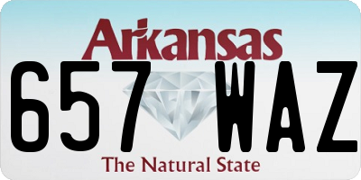 AR license plate 657WAZ
