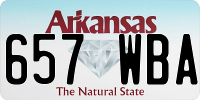AR license plate 657WBA