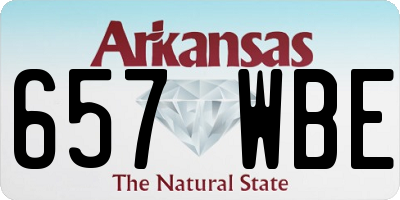 AR license plate 657WBE