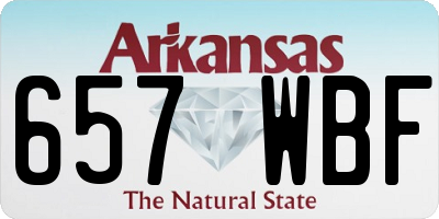 AR license plate 657WBF