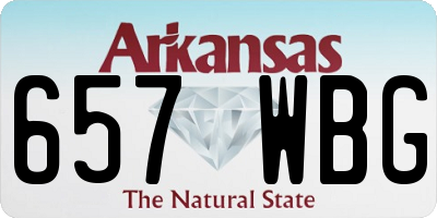 AR license plate 657WBG