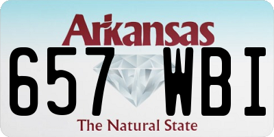 AR license plate 657WBI