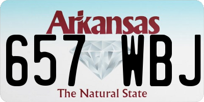 AR license plate 657WBJ