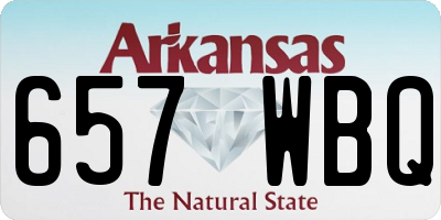 AR license plate 657WBQ