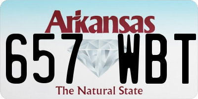 AR license plate 657WBT