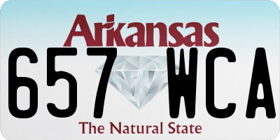 AR license plate 657WCA