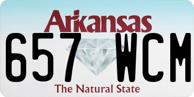 AR license plate 657WCM