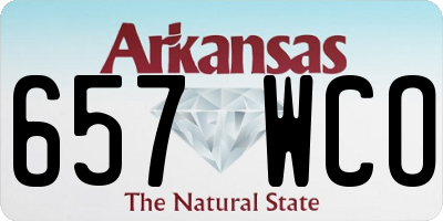 AR license plate 657WCO