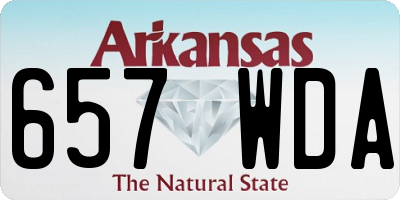 AR license plate 657WDA
